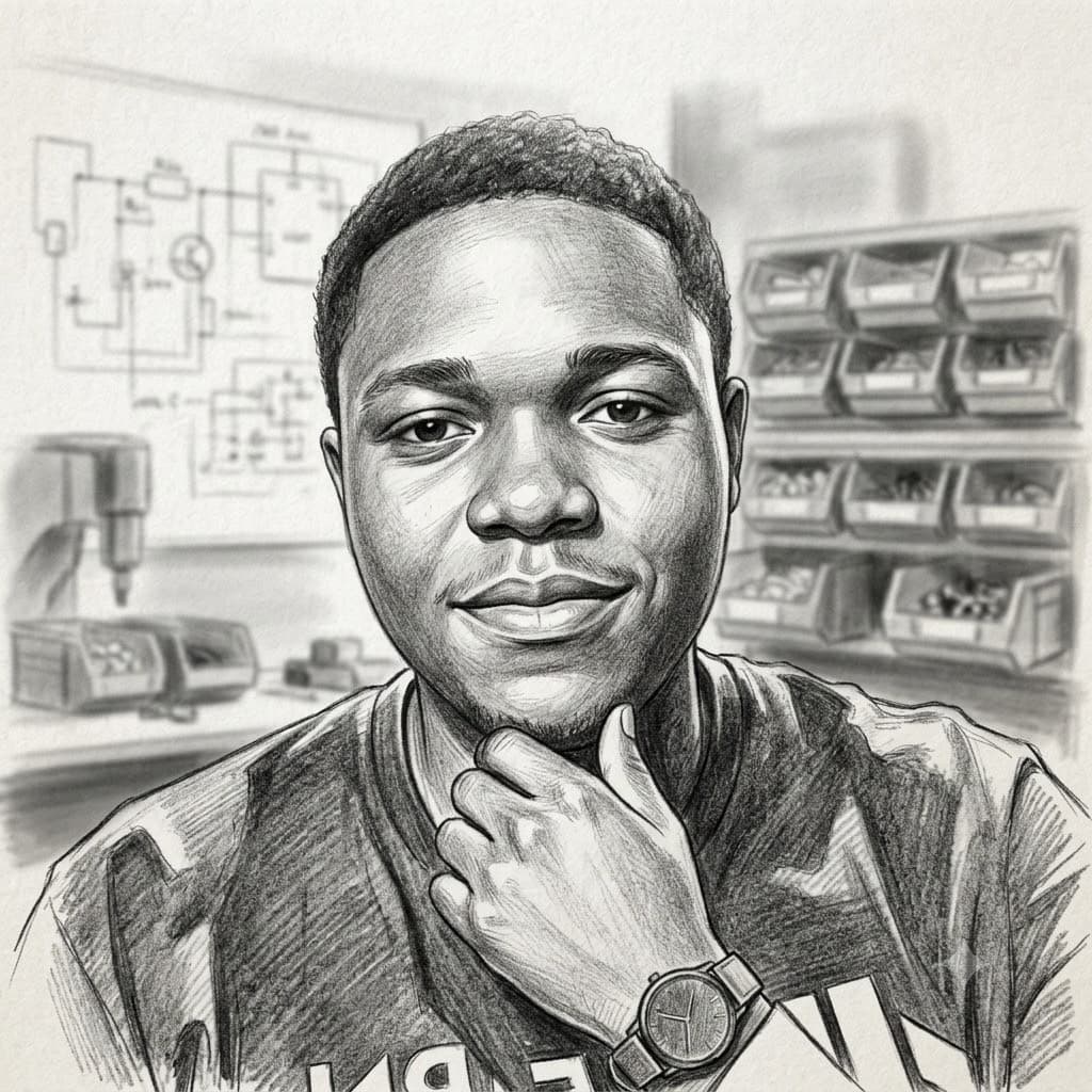 Oluwafemi Emmanuel Obayemi — pencil sketch portrait